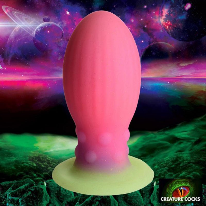 Creature Cocks Large Xeno Fantasy Egg - Pink Glow in Dark