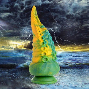 Creature Cocks Monstropus Tentacled Monster Fantasy Dildo - Green/Yellow