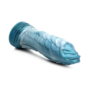 Creature Cocks Sea Serpent Blue Scaly Fantasy Dildo - Blue
