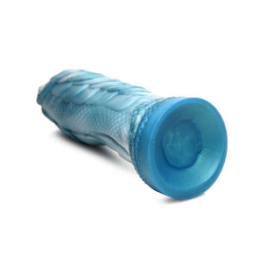 Creature Cocks Sea Serpent Blue Scaly Fantasy Dildo - Blue