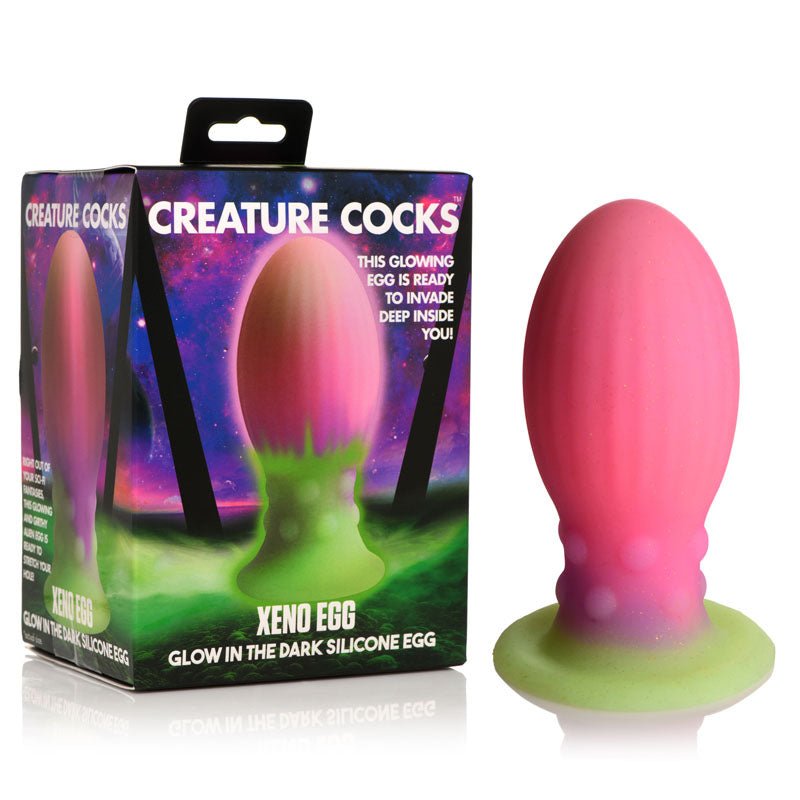 Creature Cocks Large Xeno Fantasy Egg - Pink Glow in Dark