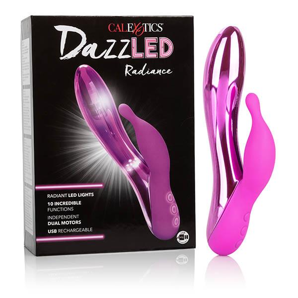 DazzLED Radiance Rabbit Vibrator with Lights- Pink 