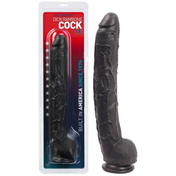 Dick Rambone Cock - Black 17 Inch Realistic Dong