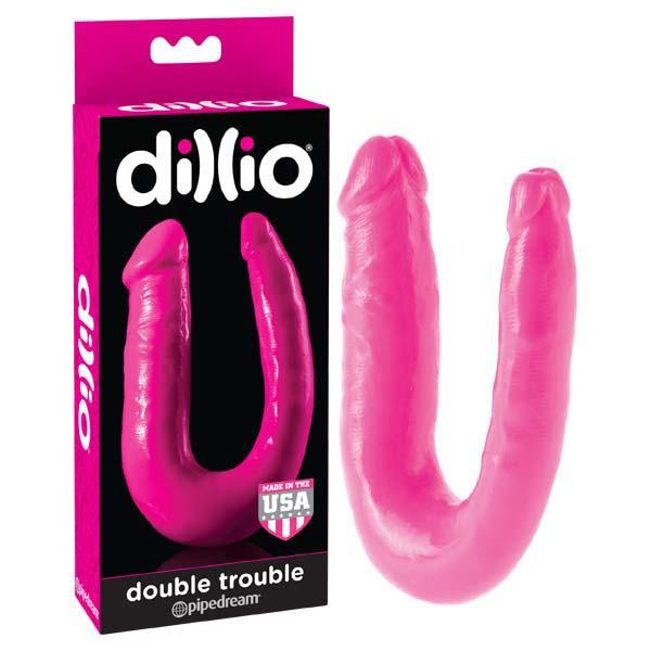Dillio Double Trouble - Pink Double Penetrator Dong