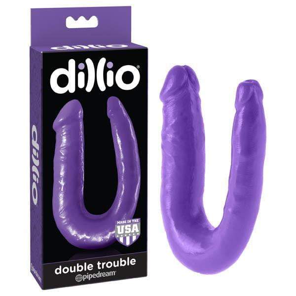 Dillio Double Trouble - Purple Double Penetrator Dong