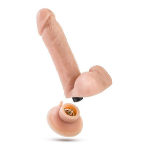 Dr. Skin Vibrating 8 Inch Dildo with Wireless Remote  - Flesh