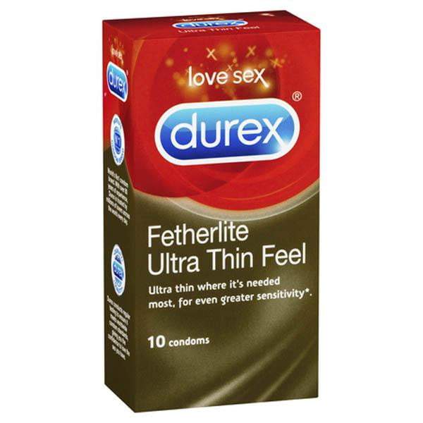 Durex Fetherlite Ultra Thin Feel - Ultra Thin Condoms - 10 Pack