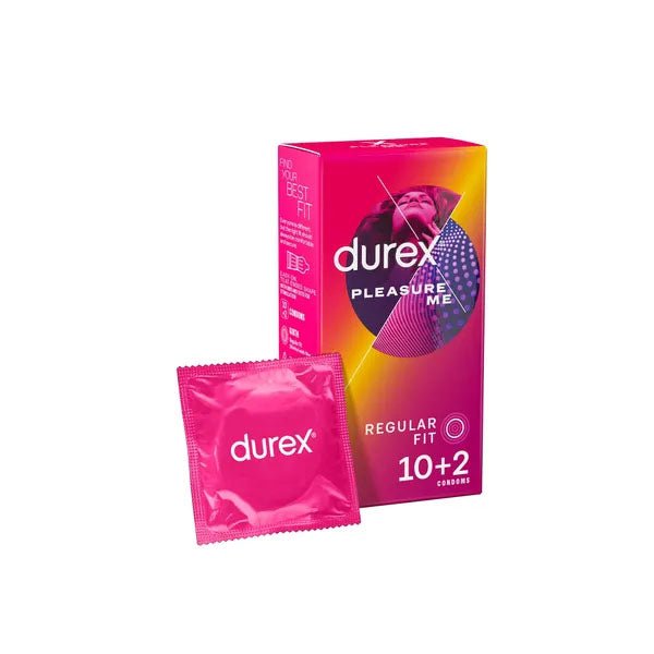 Durex Pleasure Me - Ribbed & Studded Condoms - 10 Pack + 2 Free