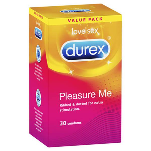 Durex Pleasure Me - Ribbed & Studded Condoms - 30 Pack