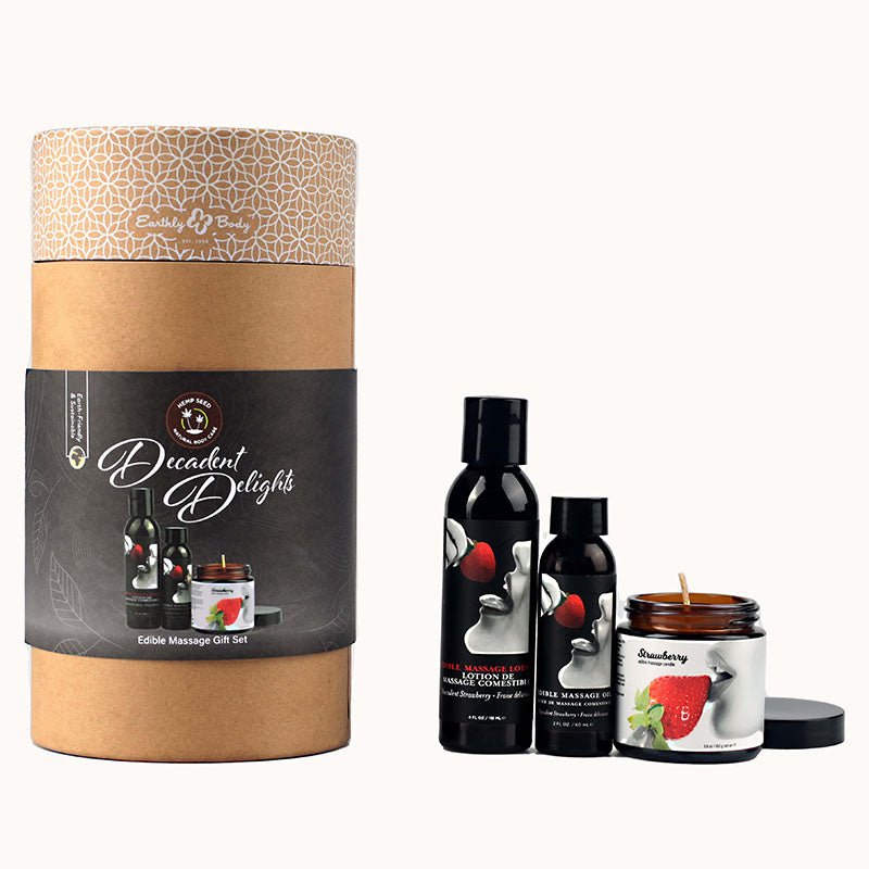 EB Decadent Delights - Strawberry Flavoured Edible Massage Gift Box