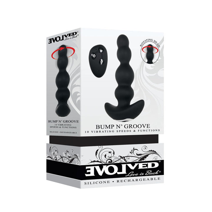 Evolved Bump N Groove - Black - Butt Plug with Wireless Remote
