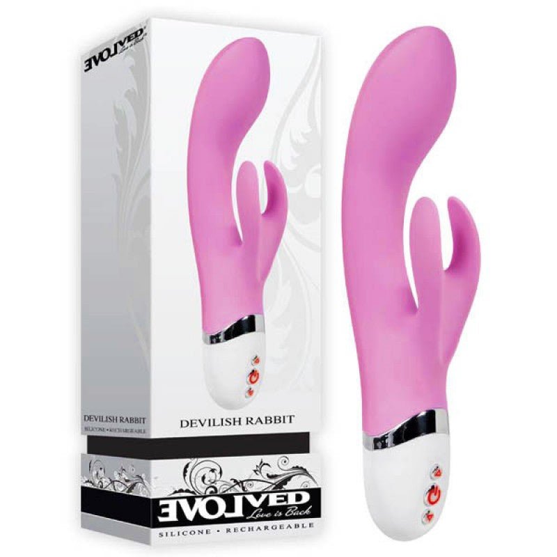 Evolved Devilish Rabbit Vibrator - Pink