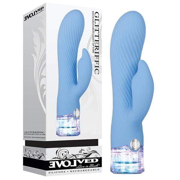 Evolved Glitteriffic Blue Rechargeable Rabbit Vibrator