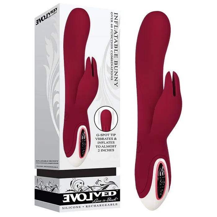 Evolved Inflatable Bunny Burgundy Rabbit Vibrator