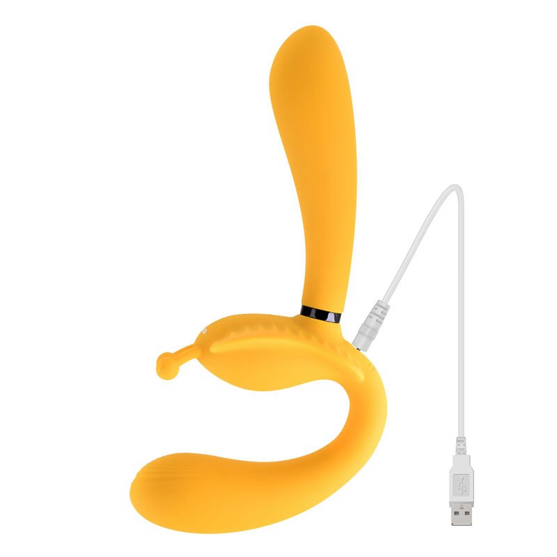 Evolved THE MONARCH - Yellow Multi Use Couples Vibrator