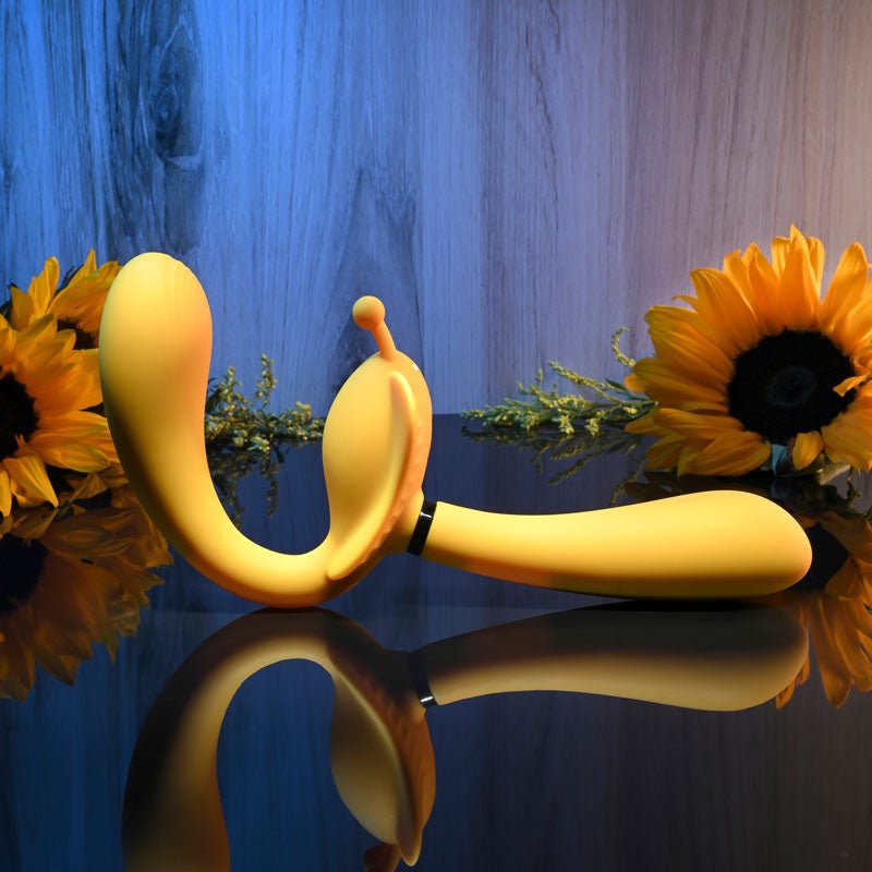 Evolved THE MONARCH - Yellow Multi Use Couples Vibrator