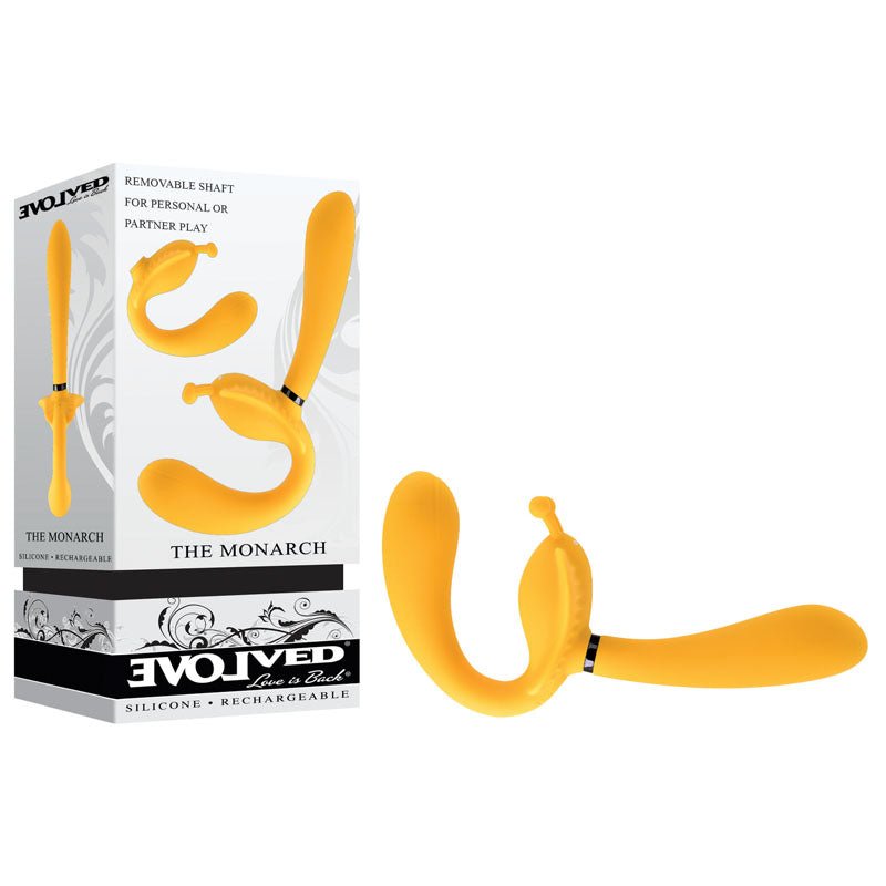 Evolved THE MONARCH - Yellow Multi Use Couples Vibrator