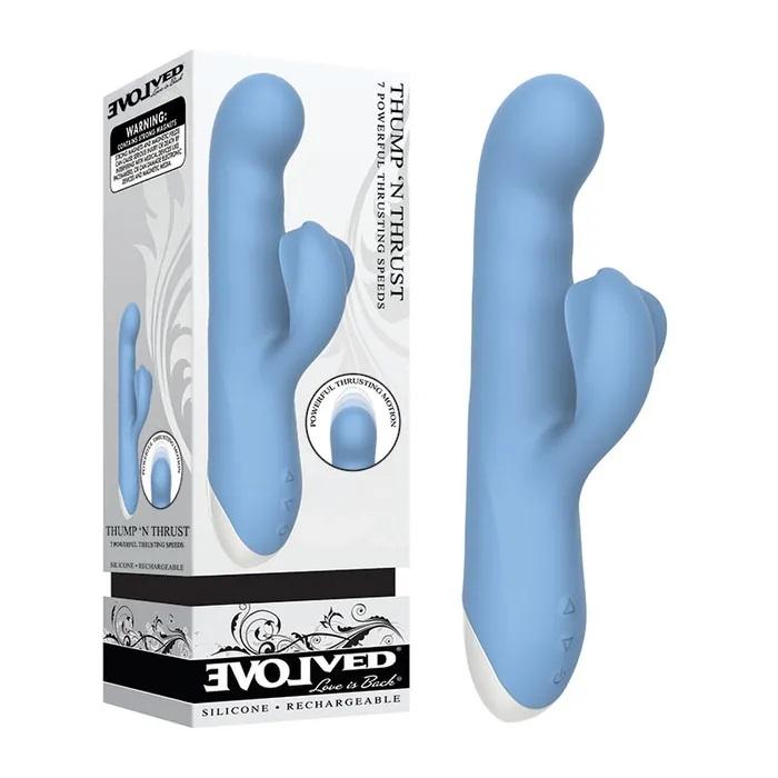 Evolved Thump N Thrust Blue Rabbit Vibrator
