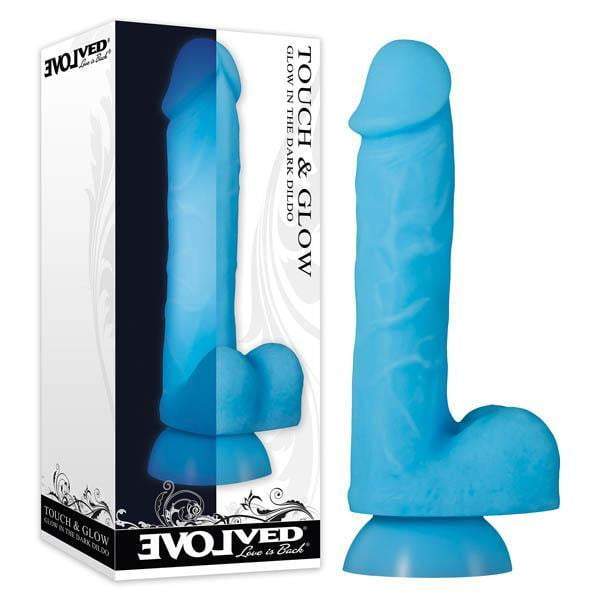 Evolved Touch & Glow Blue 8 Inch Dildo