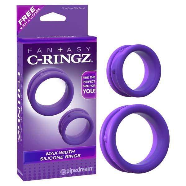 Fantasy C-ringz Max Width Silicone Rings - Purple Cock Rings - Set of 2