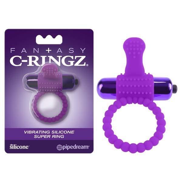 Fantasy C-Ringz Vibrating Silicone Super Ring - Purple Vibrating Cock Ring
