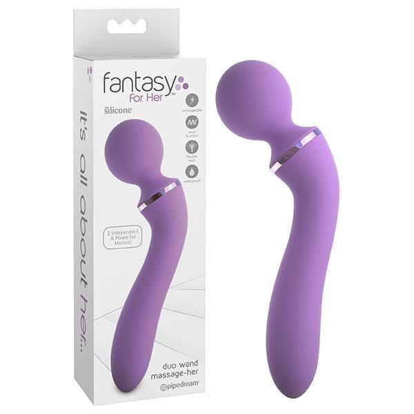 Fantasy For Her Duo Wand Massage-Her - Purple 19.6 cm (7.75'') USB Rechargeable Massage Wand