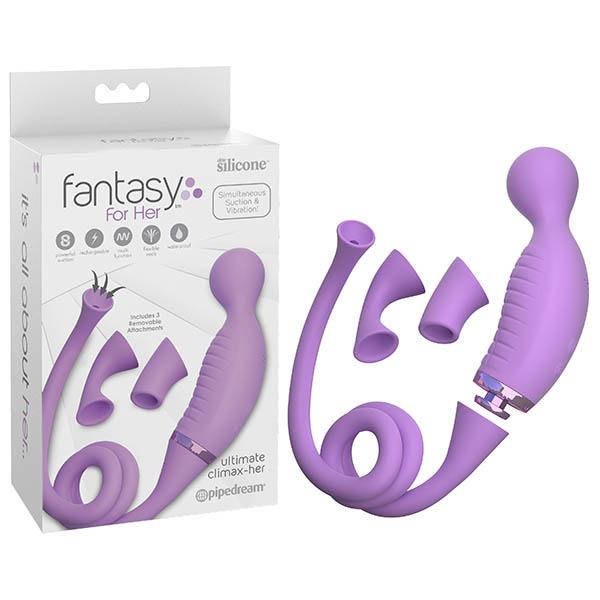 Fantasy For Her Ultimate Climax-Her - Purple Vibrating and Sucking Stimulator