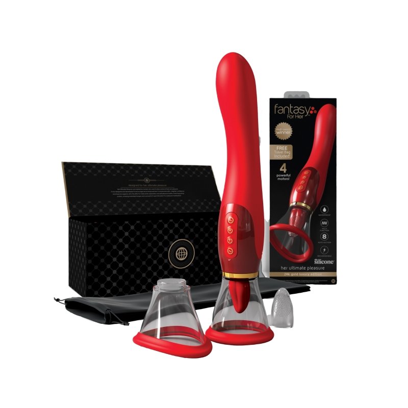Fantasy For Her Ultimate Pleasure Red/Gold Stimulator