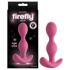 Firefly Ace II - Glow In Dark Pink 12.4 cm Anal Plug