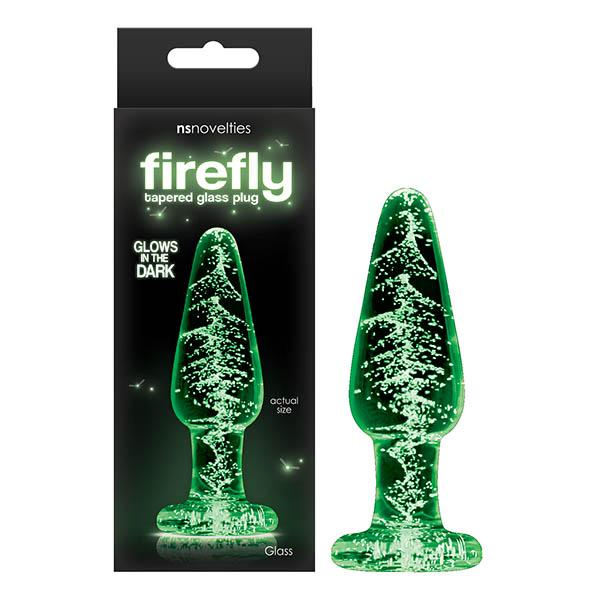 Firefly Glass - Tapered Plug - Glow in the Dark 9.3 cm Medium Glass Butt Plug