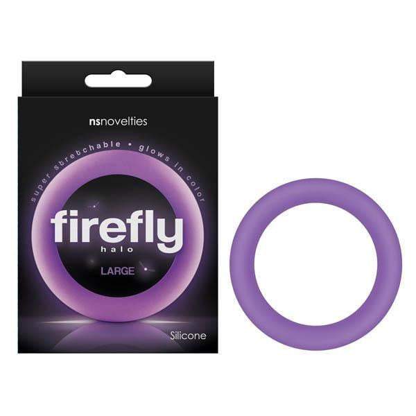 Firefly Halo - Glow In Dark Purple Large 60 mm Cock Ring