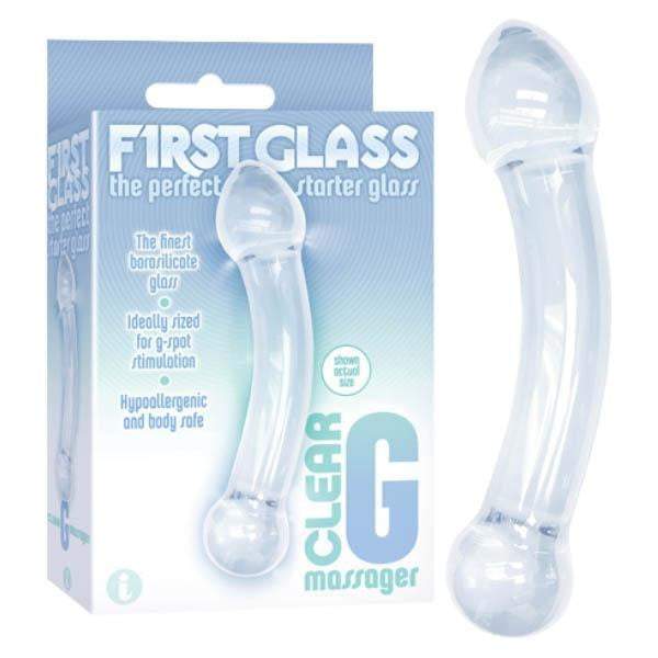 First Glass Clear G Massager - Clear Glass 13.5 cm Massager
