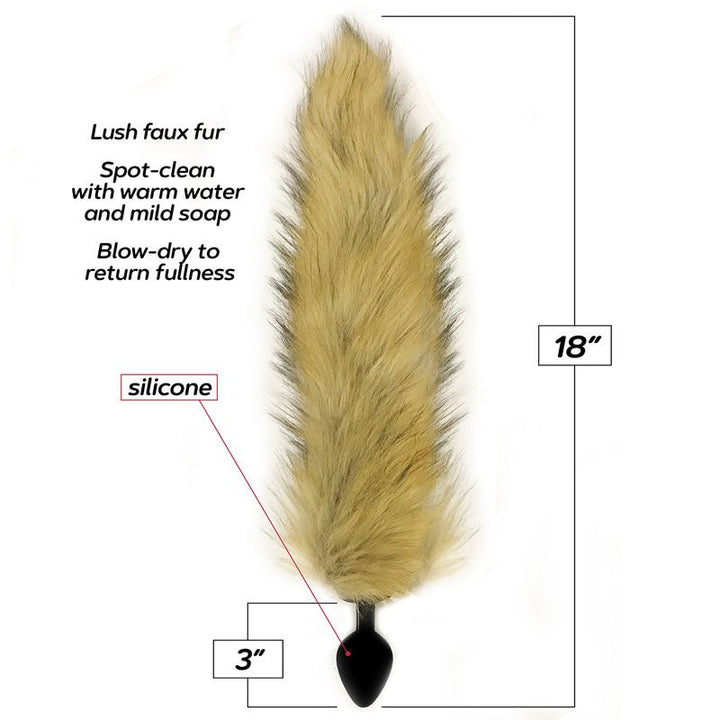Foxy Fox Tail 18 Inch Butt Plug Tail - Ginger