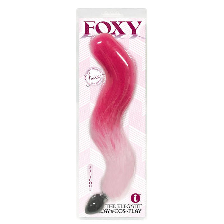 Foxy Fox Tail 18 Inch Butt Plug Tail - Pink Gradient
