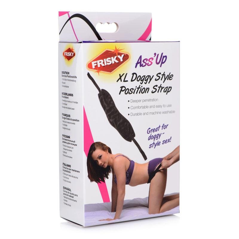 Frisky AssUp XL Doggy Style Position Strap - Black Position Aid