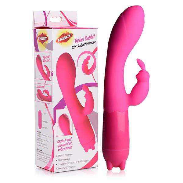 Frisky Rebel Pink 7.3 Inch Rabbit Vibrator
