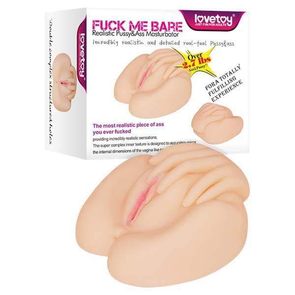 Fuck Me Bare Realistic Pussy & Ass - Flesh Vagina Masturbator