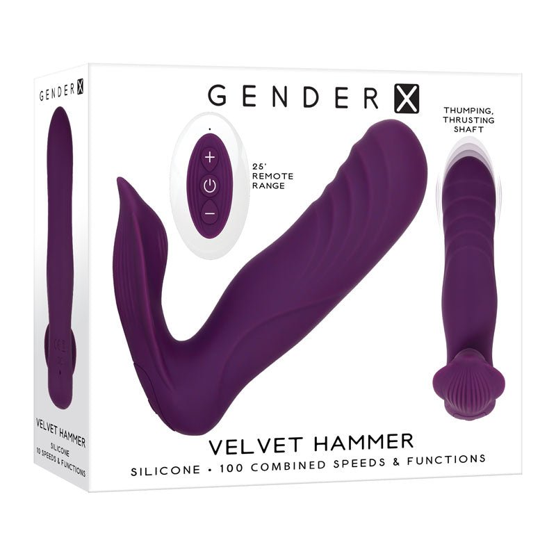 Gender X VELVET HAMMER - Purple - Wearable Vibe with Remote