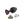 Glams Xchange - Medium Heart Anal Plug with Swapable Gems - Black