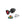 Glams Xchange Small Heart Anal Plug with Interchangeable Heart Gems - Black