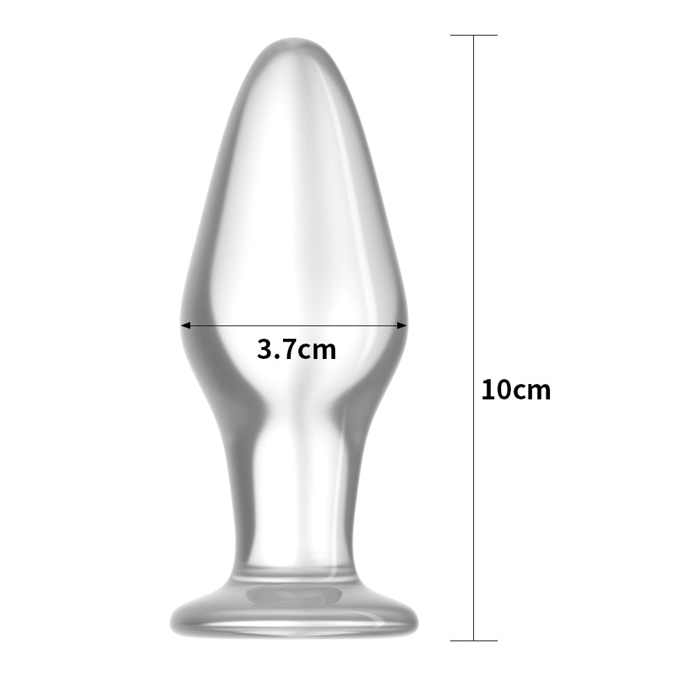 Glass Romance 4.3 Inch Clear Butt Plug