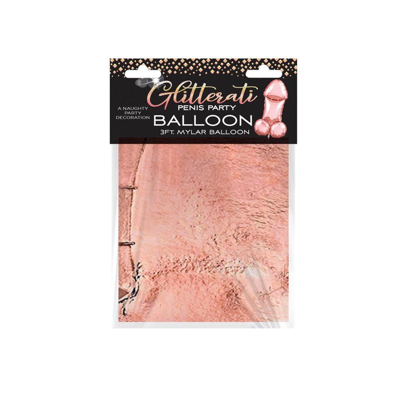 Glitterati - Penis Party Balloon - Rose Gold - 90cm