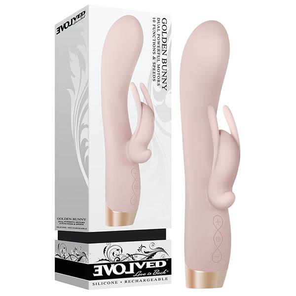 Golden Bunny Dual Motor Rabbit Vibrator - Pink