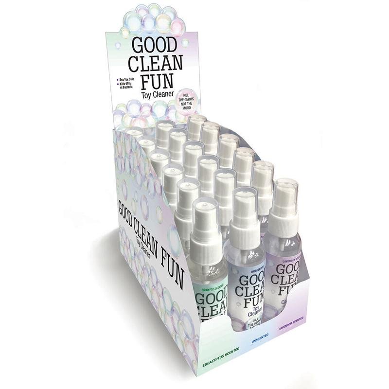 Good Clean Fun Toy Cleaner - Display - 60 ml Toy Cleaners - Display of 18 Bottles
