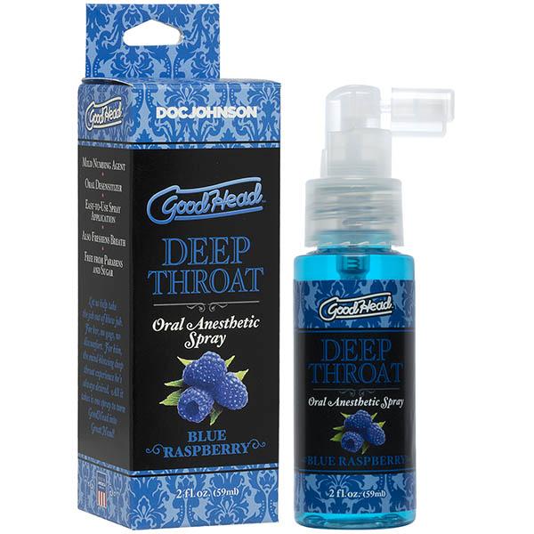 GoodHead Deep Throat Spray - Blue Raspberry Flavoured Deep Throat Spray - 59 ml Bottle