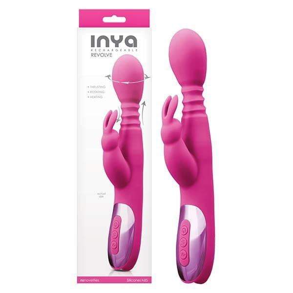 INYA Revolve - Pink 10 Inch Thrusting Rabbit Vibrator