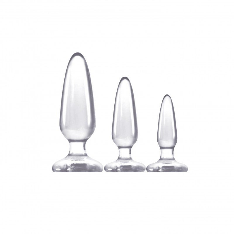 Jelly Rancher Trainer Kit - Clear Butt Plugs - Set of 3 Sizes