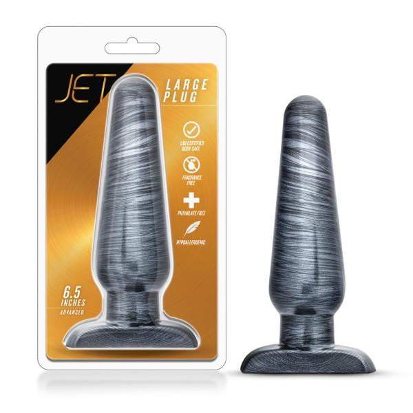 Jet Carbon Metallic Black Large Butt Plug