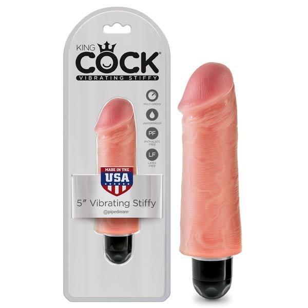 King Cock 5'' Vibrating Stiffy - Flesh 12.5 cm Vibrating Realistic Dong