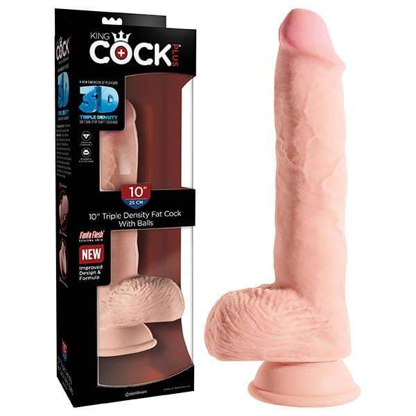 King Cock Plus 10 Inch Triple Density Fat Cock with Balls